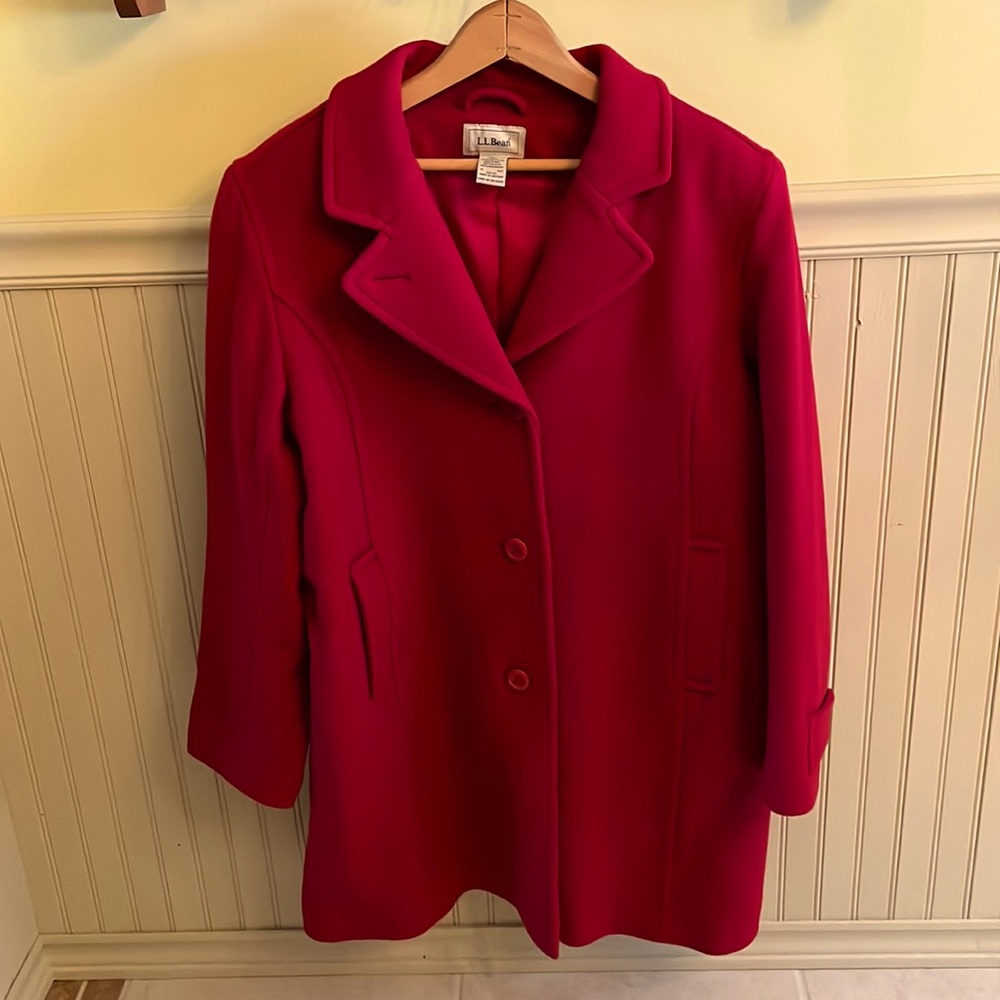 Women's Classic Lambswool Polo Coat Size 16 P